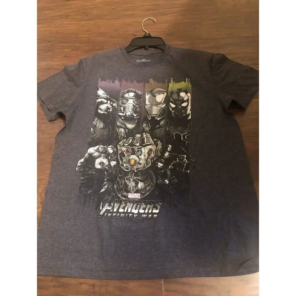MARVEL AVENGERS INFINITY WAR CHARACTERS MENS GRAPHIC TEE MEDIUM